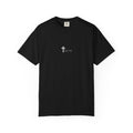 Truth Cross T‑Shirt — Black Christian Jesus Graphic Tee (Back Portrait, Front Logo)